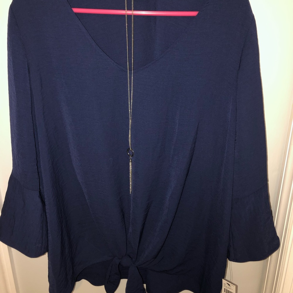 AGB Navy Women’s Blouse